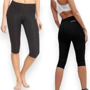 Ivy Park Leggings Size XXS Women's Black Cropped Pull-On Casual Activewear Yoga